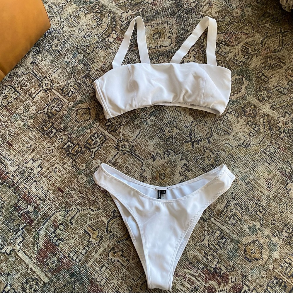 Kendall & Kylie White Two Piece Swimsuit